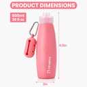 Ultimate 2-in-1 Dog Walk Essential – Portable Pee Cleaning Bottle + Detachable Poop Bag Dispenser (Salmon)