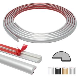 The Tiles Plaza Peel and Stick Tile Edge Trim for Backsplash Tile. 15 Feet Self Adhesive PVC Trim Molding Decorative Trim. Silver Matte
