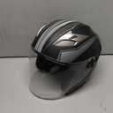 Motorcycle Scooter Helmet,Adult Open-face Motorbike Helmet Double Visor Fashion Personality for Men and Women DOT Approved (X-Large, GIAY)