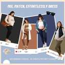 Happy.angel Maternity Leggings with Pockets Over the Belly - Soft Stretchy Yoga Pants for Pregnancy Workouts & Office