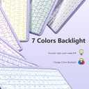 Harvopu for iPad Air 13 Inch & Pro 12.9 Case with Keyboard - Multi-Touch Trackpad, 7 Colors Backlit, Detachable Keyboard Cover for iPad Pro 12.9 (6th, 5th, 4th, 3rd gen), Air 13 M4/M3/M2 (Purple)