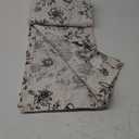 jinchan Linen Blend Curtain Floral Curtains for Living Room 54 Inch Length Black Printed Curtain Rod Pocket Back Tab Farmhouse Peony Flower Patterned Drapes Bedroom Window Curtains Set 2 Panels