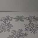 Large Snowflakes Extra Large Outdoor Christmas Ornaments Glittered Snowflakes Decorations Oversized Christmas Ornaments Snowflake Window Hanging Decorations(6 Pcs,Rainbow Color)