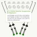 W11130362 Washer Suspension Rod Kit for Whirlpool Maytag Kenmore Washer Parts, 23.3in Fit Replaces WTW5000DW3 WTW5000DW2 MVWX655DW1 MVWC565FW1 W10594080 W10735786 W10748956 | 2026 Upgraded by PANDEELS