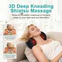 Shiatsu Neck & Back Massager with Heat - Mothers Day Gifts for Mom, Corded Deep Kneading Massager Pillow for Shoulder & Muscle Pain Relief with Removable Cover for Home & Office Use