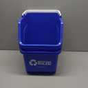 Recycling Rules! 6 Gallon Stackable Recycling Bin Container in Blue, Eco-Friendly BPA-Free Handy Recycler with Handle, 2-Pack