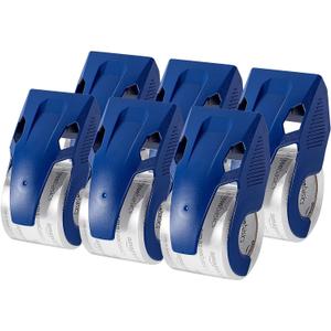 Amazon Basics Heavy Duty Packaging Tape with Dispenser for Shipping, Sealing Boxes, Moving and Storing, 1.88" x 22.2 yds, 6-Pack, 4.33 x 2.64 x 2.36 in