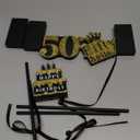 3 Pcs 50th Birthday Table Decorations Wooden Signs,Happy 50th Birthday Tiered Tray Decorations for men women Birthday Party Decor (50)