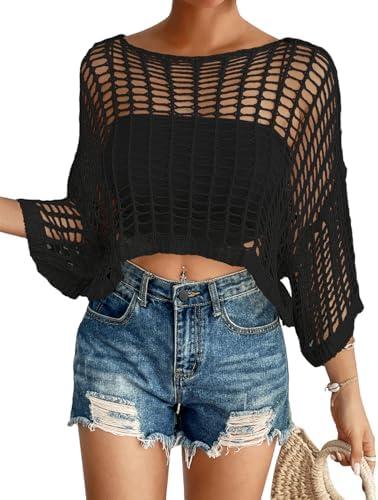 Bsubseach Women's Bathing Suit Cover Up for Beachwear Vacation Bikini Crochet Coverup Top One Size