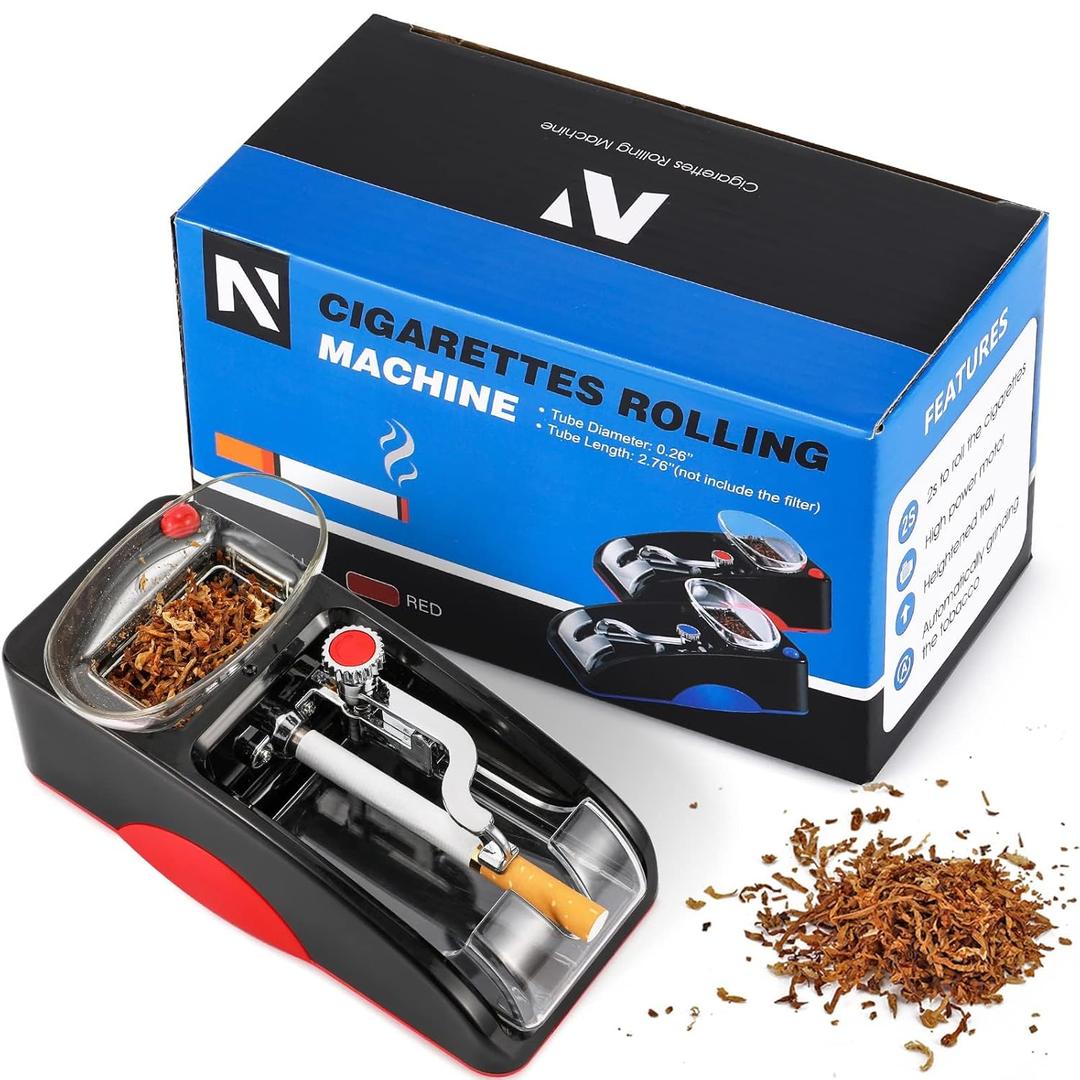 NEWTRY Rolling Machine Electric Automatic Injector Mini Roller Maker DIY Tool (Red)