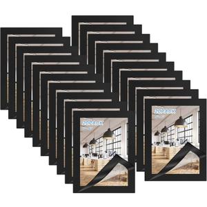 20 Pack Magnetic Sign Holder 4 x 6 inches, A6 Self-Adhesive Magnetic Picture Frame, Adhesive Frames for Wall Window Sign Holder, Display Frame for Home Office