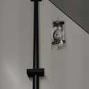 1-Inch Diameter Curtain Rod, Adjustable Rod Set with Premium Aluminum Brackets and Finials, Single Heavy-Duty Curtain Rods for Windows (Matte Black, 28-48")