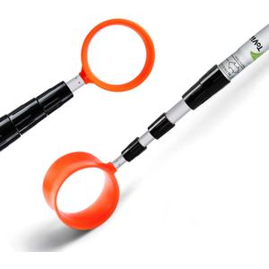 ToVii Golf Ball Retriever - Telescopic Aluminum Alloy Pole and Firm Nylon Cup Grabber (15ft)