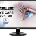ASUS 24-Inch Desktop Monitor - 1080P Full HD, 75Hz, IPS, Adaptive-Sync/FreeSync, Eye Care, HDMI DisplayPort VGA, Frameless, VESA Wall Mountable - VA24DQ