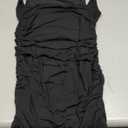 BORIFLORS Women's Sexy Bodycon Corset Mini Dresses Square Neck Ruched Sleeveless Club Party Short Dress, M