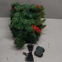 9FT Christmas Garland Pre-lit 50LED Lights Holiday Artificial Decor for Stairs Mantle Door Indoor Outdoor Garland with Battery Operated Timer (Green)