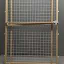 MidWest Homes for Pets Wire Mesh Pet Safety Gate, Dog Gate Expands From 29 - 50 Inches Wide, 44 Inches Tall, Wood, Powder Coated Wire (Large)