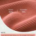 ODODOS Seamless Halter Crop Tops for Women Ribbed Soft V Neck Open Back Cropped Tank Top, 1-Pack, Coral, Medium-Large