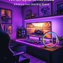 Smart LED Table Lamp, RGB+IC Lighting, Color Changing Night Light, Music Sync, DIY Mode, Stepless Dimming, App & Voice Control (2.4GHz WiFi), Works with Alexa & Google, for Bedroom & Gaming