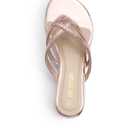 DREAM PAIRS Women's Fashion Rhinestones Design Slides Sandals Dress Daily Flat Sandals for Summer US:10