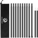 Camping Tarp Poles Tent Poles Adjustable for Tarp Canopy Awning Beach Shade (Dia 0.6"/Length 80.7")