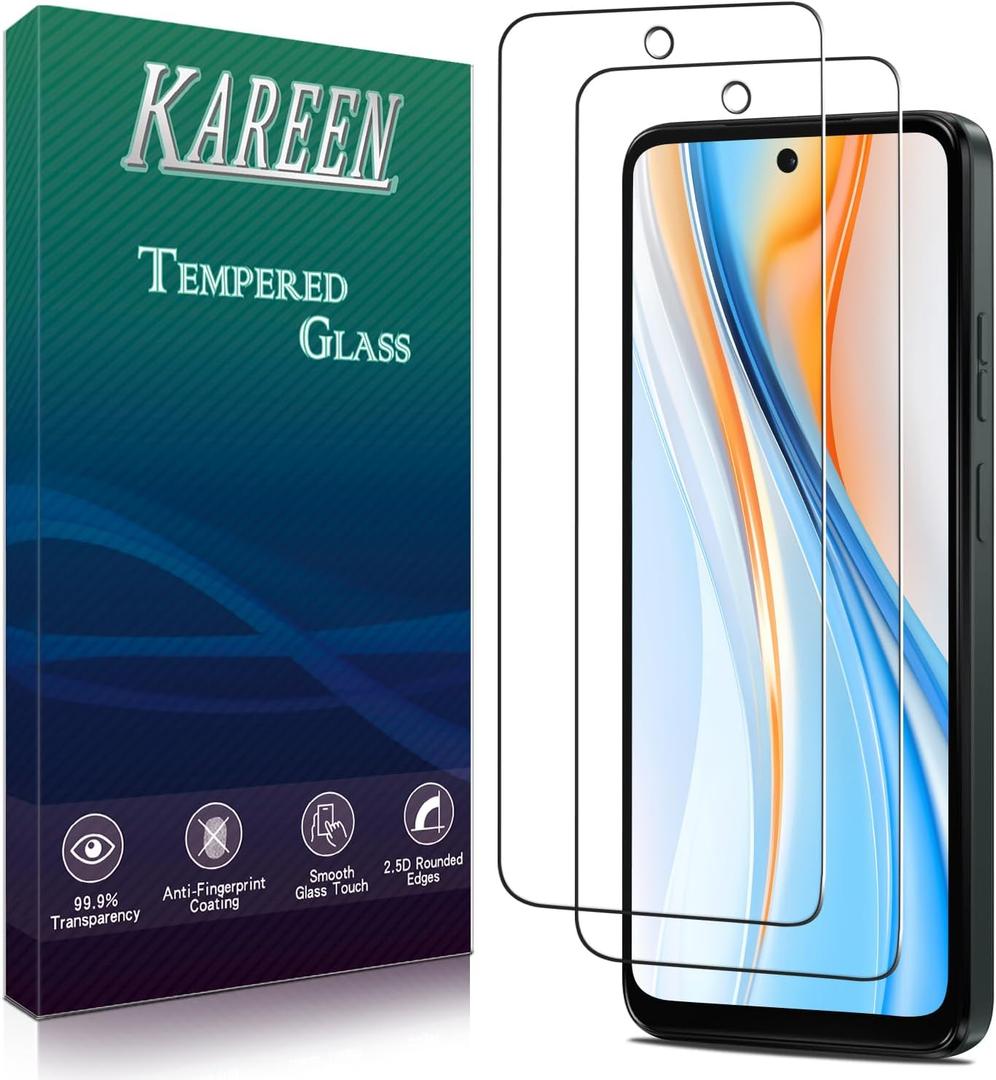 KAREEN 2 Pack Screen Protector for Motorola Moto G 5G 2025 Tempered Glass Film, 9H Hardness, Anti Scratch, Bubble Free, Easy Installation, Case Friendly