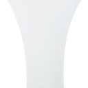 24x43 Inch White Spandex Cocktail Table Cloth Fitted Round Bar Table Stretch Highboy Cocktail Table Covers for Banquet Outdoor Party Wedding Bar Round Bottom White