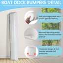 38 Inch Dock Bumper 4 Pack,Boat Dock Bumpers,Dock Bumper Guards,Dock Post Bumpers,Marine Dock BumpersHeavy Duty Dock Piling Bumpers for Protecting Boat and Dock,Screws and Washers Included(White)