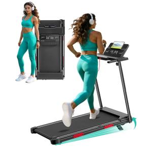 Small Treadmill with Incline, 3.5HP Electric Treadmills for Home Exercising, Walking Pad Treadmill with Handle Bar and Incline, 0.6-10MPH Portable Mini Treadmills for Home Small, 400LBS Capacity