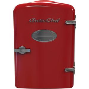 ARCTIC CHEF RMIS129RED Mini Compact Refrigerator-Red, 0.14 Cubic Feet ARCTIC CHEF RMIS129RED Mini Compact Refrigerator-Red, 0.14 Cubic Feet