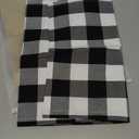 HOMEFSN 14 x 36 inch Tablerunners 100% Cotton Buffalo Check Table Runner for Christmas, Winter, Family Dinner, Outdoor or Indoor Parties Black and White