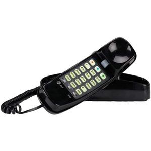 AT&T 210 Basic Trimline Corded Phone, No AC Power Required, Wall-Mountable, Black