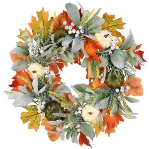 Harvest Wreath Autumn Wreath for Celebration Thanksgiving Indoor Outdoor/1139
