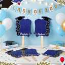 Gilprop 24 Pcs Graduation Cutout Face Fans with Handle Double Sided Personalized Grad Party Supplies Class of 2026 Grad Photo Props Blank DIY Photo Frame Graduation Party Souvenirs
