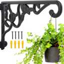 KABB Heavy Duty Hanging Plant Brackets, 2pcs 13" Hand Forged Iron Wall Mount Bracket Durable Rust-Resistant Plant Hanger Hook for Hanging Plants Bird Feeder Wind Chimes Lantern
