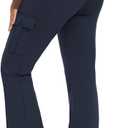 Flare Leggings for Women Yoga Crossover High Waist Pants with Tummy Control Workout Cargo with 5 Pockets Bootcut Leggings