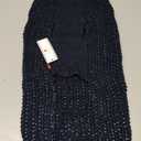 KYEESE Dog Sweater with Leash Hole Warm Pullover with Reflective Yarn for Small and Medium Dogs Male Soft Knit Pullover Boy Dog Coats Cozy Lightweight Thick Sweater,Navy Blue,Large (L (30-45lbs))