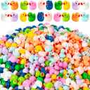 1000Pcs Mini Resin Duck Bulk Tiny Duck Figurine for Fairy Garden Landscape Aquarium Potted Plant Decoration Prank Game DIY Ornament Party to Hide, Party Toys Crafts Decor, 10 Colors (Solid Multicolour)