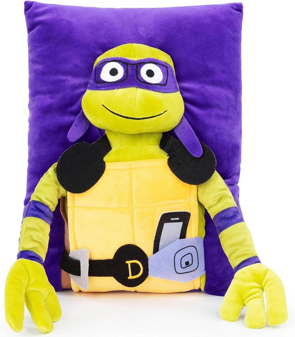 Jay Franco Nickelodeon Teenage Mutant Ninja Turtles Donatello 3D Snuggle Pillow - Super Soft Plush Pillow - Measures 13 Inches