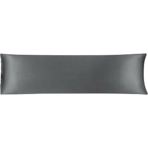 uxcell Body Pillow Cover, 20x72 Inch Grey Silky Satin Body Pillowcases for Hair and Skin, Soft Cooling Smooth Pillow Case with Envelope Closure