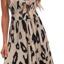 VOTEPRETTY Women's Summer Dresses Spring Sundresses Beach Clothes Outfit Vacation 2024 V Neck Casual Tropical Resort Hawaiian (Medium)