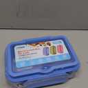 Jelife Bento Lunch Box for Kids - Leakproof Large Bento-Style with 4 Compartments Portions Lunchbox with Tableware Back to School, Reusable On-the-Go Meal and Snack Packing, Blue