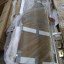 Frameless Hinged Shower Door, Single Swing Shower Panel with 5/16” (8mm) Tempered Glass, 180° in & Out Opening, 10mm Adjustable for Non-Vertical Walls (Brushed Gold, 30" x 72")