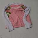 PHIBEE Girls' Rash Guard Set Long Sleeve UPF 50+ Sun Protection One -Piece Swimwear Pink/White 14