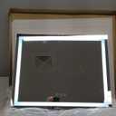 23x18 Inch Lighted Vanity Mirror, 3-Color Dimmable LED & Touch Control - Large Makeup Mirror for Dressing Room (Wall/Tabletop Mount) (White)