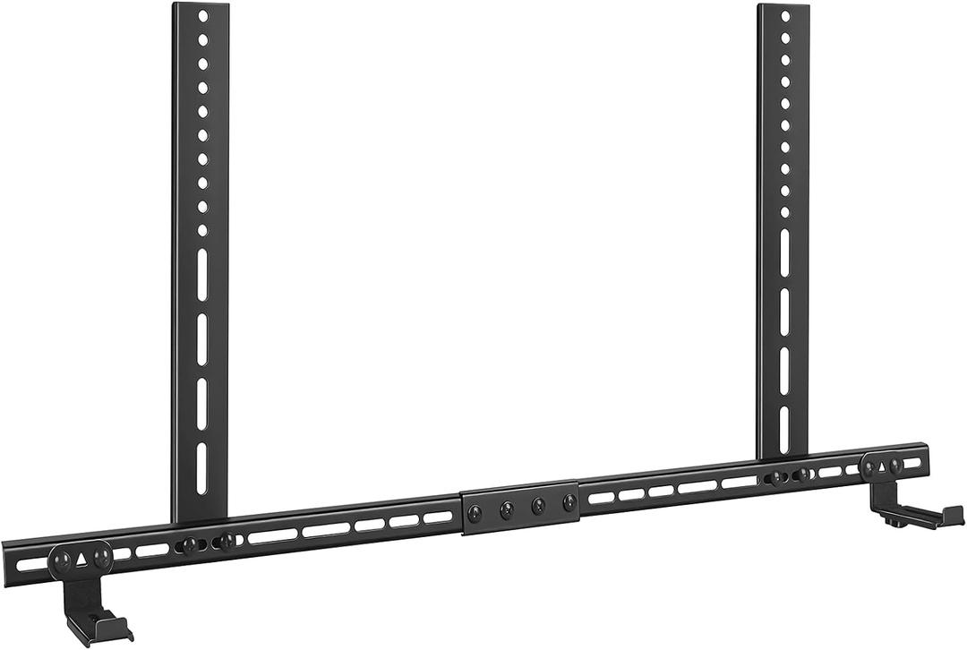 Sound Bar Mounts Under TV, All Metal,Holds up to 33 lbs, Black | Depth Adjustable 3.7''-6.3'',Heavy duty Soundbar Mount, For VESA holes up to 31.5 inches (800mm) wide, Easy to install,HD-128