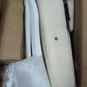 Ergonomic Office Chair with Footrest,Ultra Thick Reclining Desk Chair with Adjustable 2D Lumbar Support and Headrest,Spring Cushion,High Back Premium Mesh Computer Chair,Cream