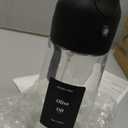 Olive Oil Sprayer for Cooking, 470ml 2 In 1 Glass Oil Dispenser/Pour Bottle, Kitchen Accessories, Kitchen Gadgets for Air Fryer, Salad, BBQ (Black)