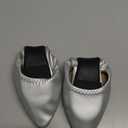 Silky Toes Womens Foldable Flat Ballet Shoes Casual Business Flats for Women, 8, Silver