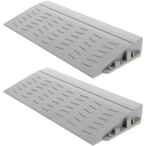 Cabilock Robot Vacuum Threshold Ramp Mat 8.27 Inch Non-Slip Doorway Ramp for Home Use Enhances Sweeping Robot Hill Climbing and Wheelchair Scooter Transition (Gray)